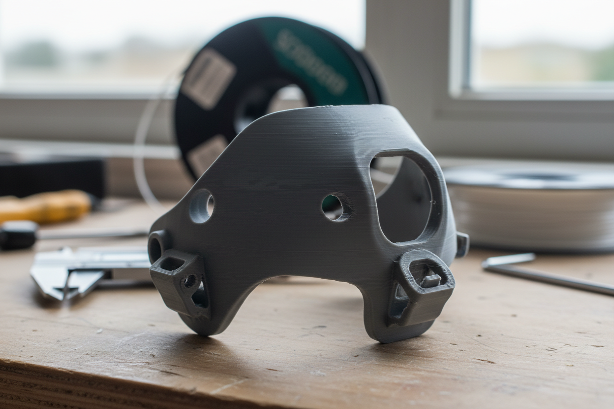 Luo 3D tulosteen kuva kypärä kiinnityksestä